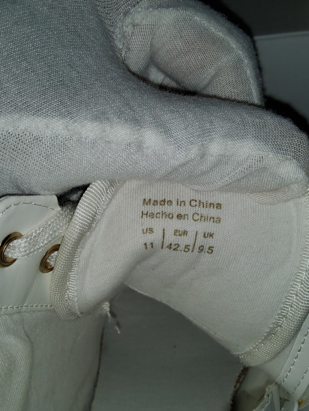* Aldo Women's Kaia Hidden Wedge Zipper Fashion Sneakers White Size 11 - Picture 11 of 12